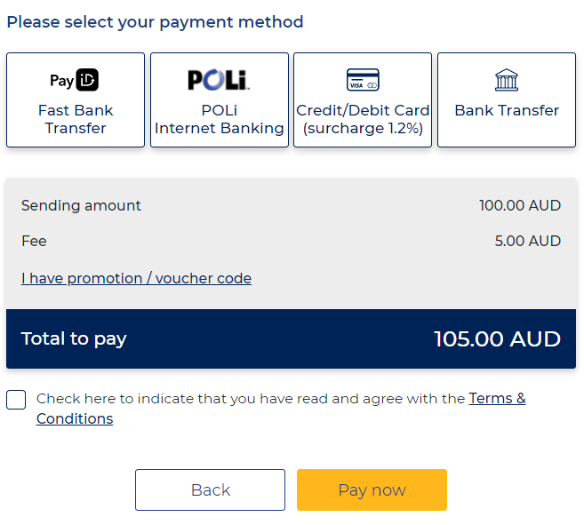 Make a payment to PayID Remox Foreign Exchange & Money Transfer